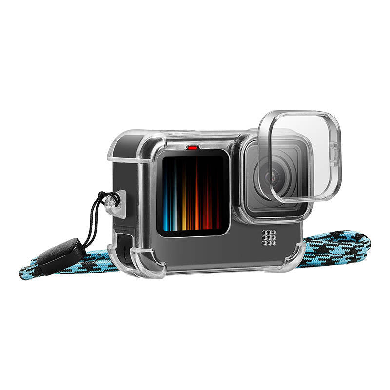 PULUZ etui med linsedæksel og halsrem til GoPro Hero 9 / 10 / 11