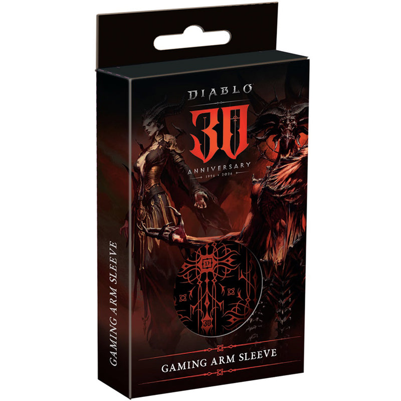 Diablo 4 sømløst gaming-armærme - 30th Anniversary, sort