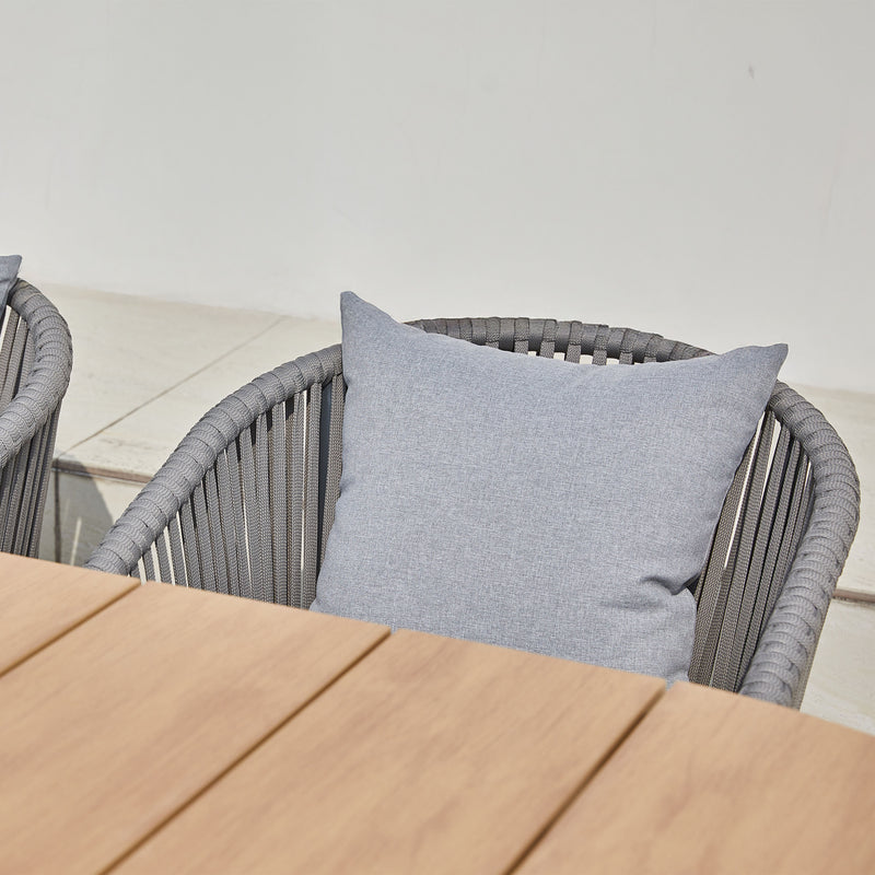 AXI Chay Havesæt med 8 stole - Antracit med trælook Polywood