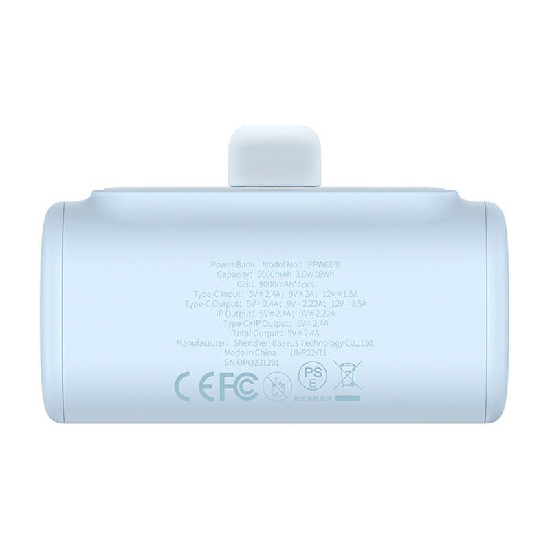 OS-Baseus Compact IP powerbank 5000mAh 20W (blå)