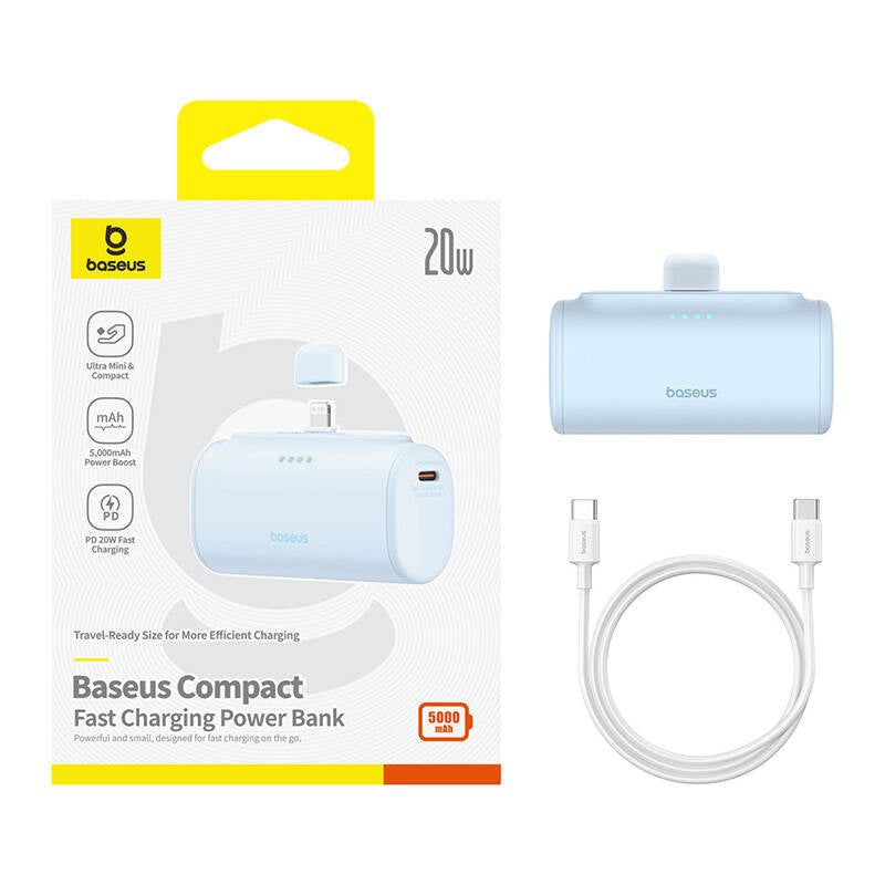 OS-Baseus Compact IP powerbank 5000mAh 20W (blå)