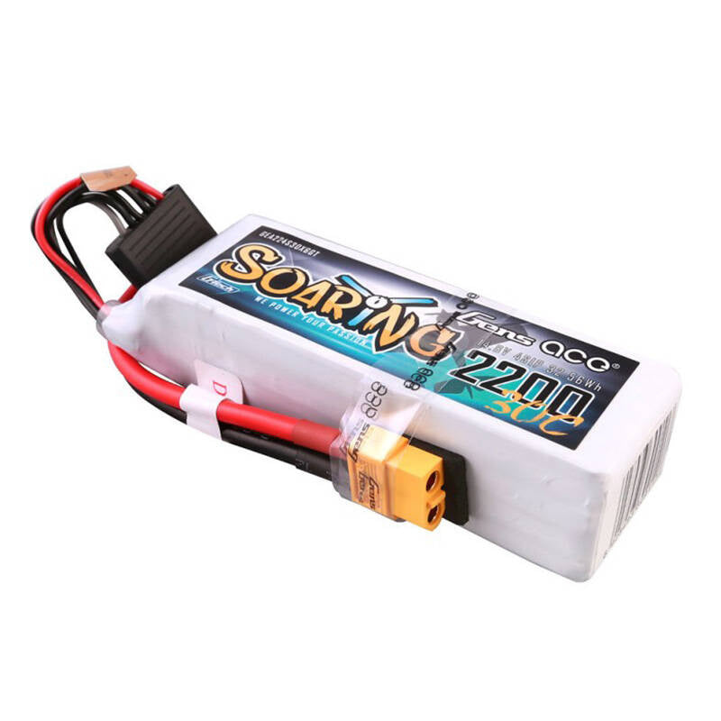 Gens Ace G-Tech Soaring LiPo-batteripakke 2200mAh 14.8V 30C 4S1P med XT60-stik