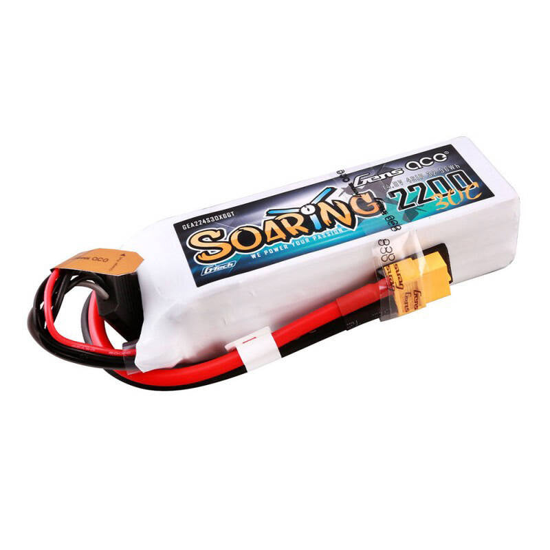 Gens Ace G-Tech Soaring LiPo-batteripakke 2200mAh 14.8V 30C 4S1P med XT60-stik