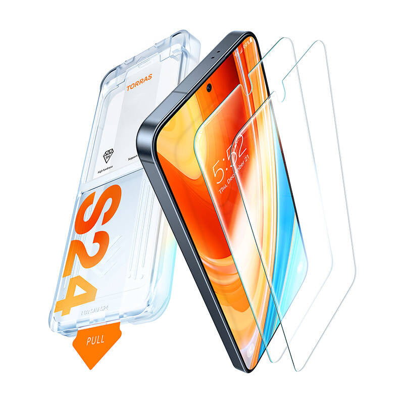Torras Install Master hærdet glas til Samsung S24+