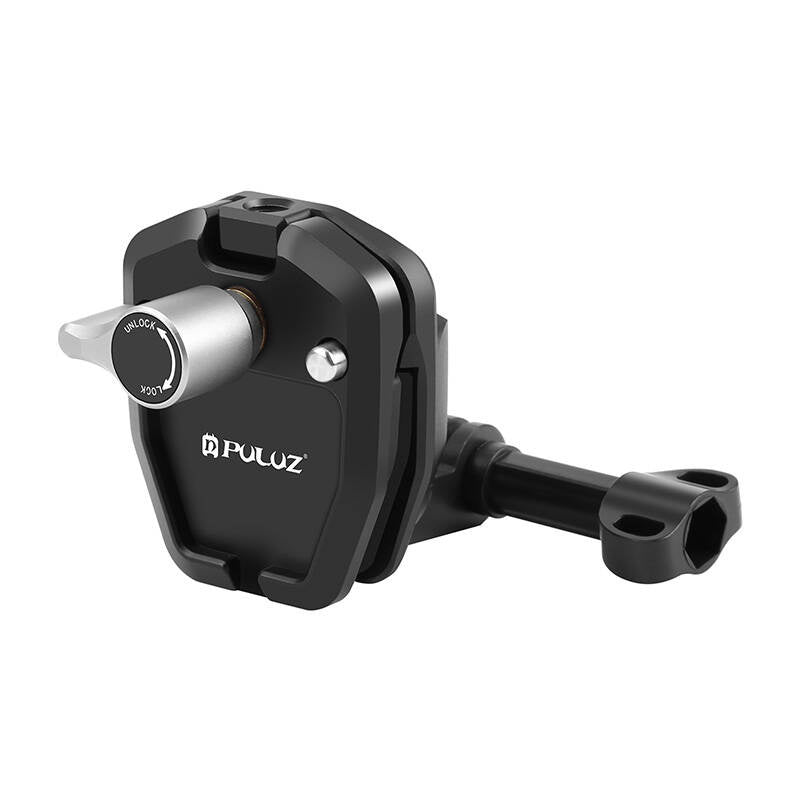 PULUZ forrudeklemme til motorcykel til actionkameraer (DJI Osmo Action 4, GoPro Hero 12, Insta360 Ace Pro / X4) (sort)