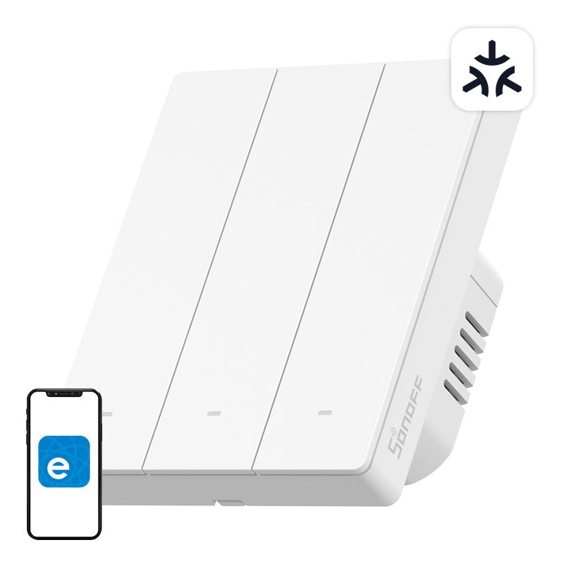 SONOFF M5-3C-80W WiFi Matter smart vægkontakt (3-kanals, til ramme)