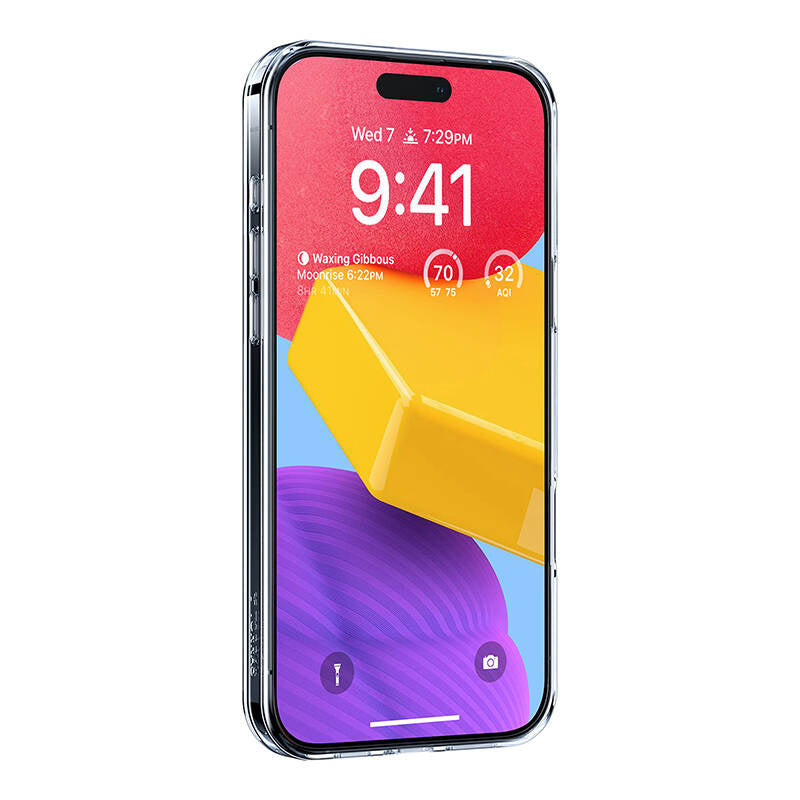 Torras Ostand Pro cover til iPhone 16 Plus (gennemsigtig)
