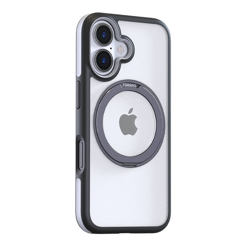 Torras Ostand R Fusion cover til iPhone 16 (sort)