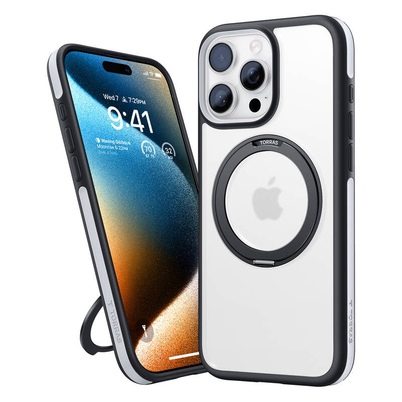 Torras Ostand R Fusion cover til iPhone 16 Pro (sort)