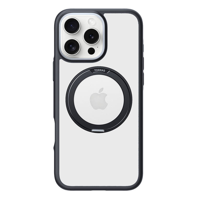 Torras Ostand R Fusion cover til iPhone 16 Pro Max (sort)