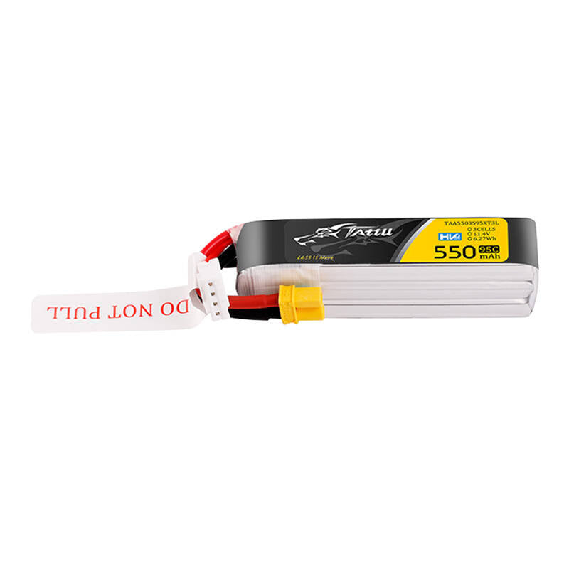 Tattu 3S HV LiPo-batteri 550mAh 95C 11.4V med XT30-stik, Long-Pack