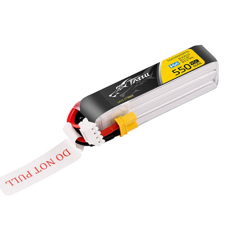 Tattu 3S HV LiPo-batteri 550mAh 95C 11.4V med XT30-stik, Long-Pack