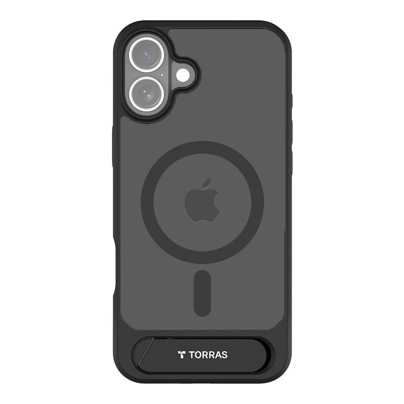 Torras Pstand Series cover til iPhone 16 Plus (sort)