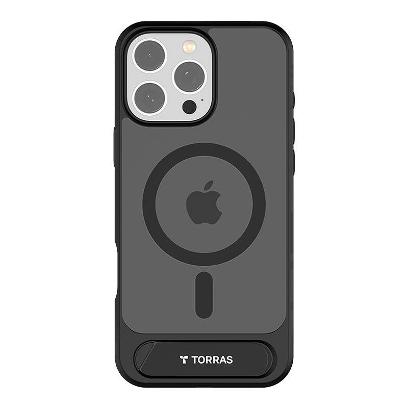 Torras Pstand Series cover til iPhone 16 Pro (sort)
