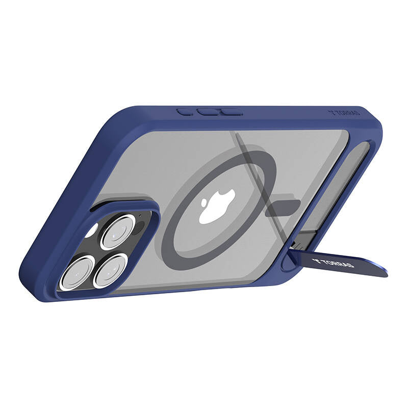 Torras Pstand Series cover til iPhone 16 Pro (blå)