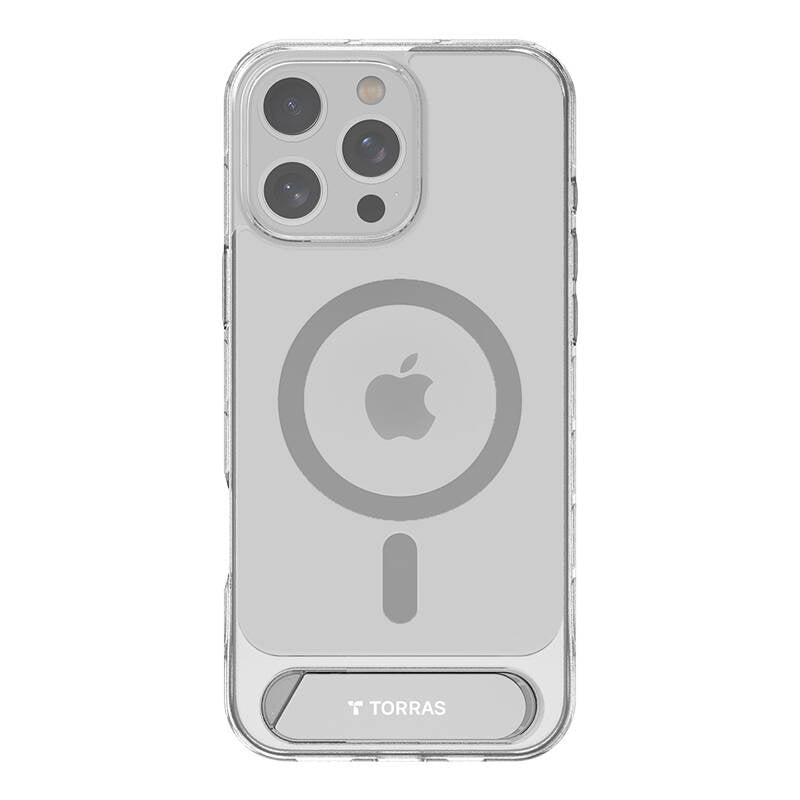 Torras Pstand Series cover til iPhone 16 ProMax (gennemsigtig)