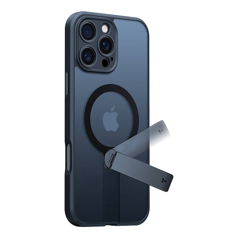 Torras Pstand Spin cover til iPhone 16 Pro (sort)