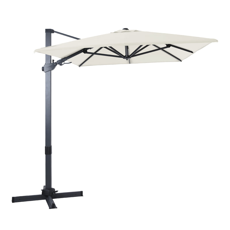 AXI Milad Premium Hængeparasol 200x300cm - Grå/Beige