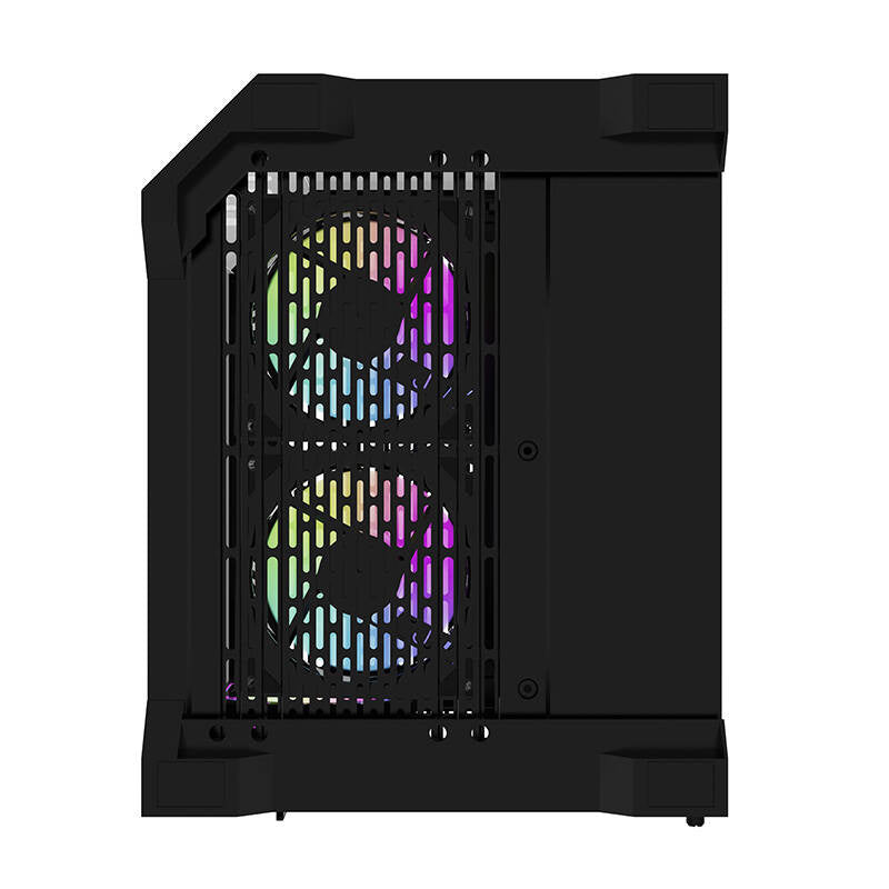 Darkflash FT350 PC-kabinet + 5 aRGB-blæsere (sort)