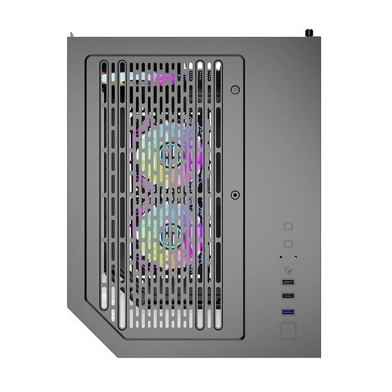 Darkflash FT350 PC-kabinet + 5 aRGB-blæsere (sort)