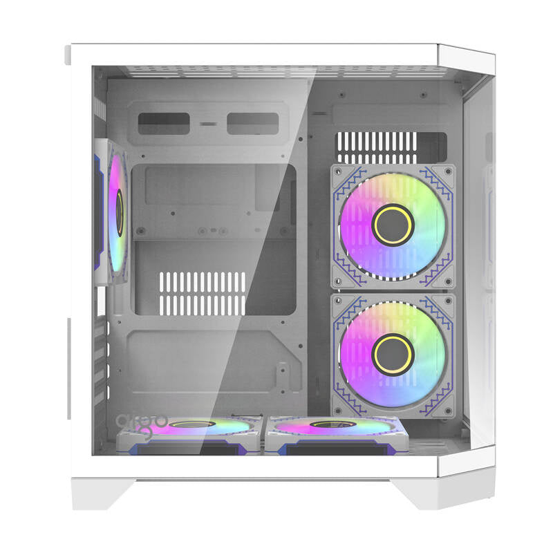 Darkflash FT350 PC-kabinet + 5 aRGB-blæsere (hvid)