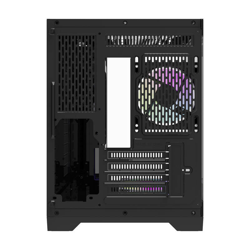 Darkflash FT418 PC-kabinet + 6 aRGB-blæsere (sort)
