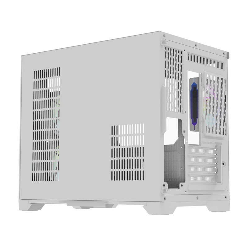 Darkflash FT418 PC-kabinet + 6 aRGB-blæsere (hvid)
