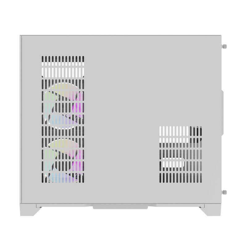 Darkflash FT418 PC-kabinet + 6 aRGB-blæsere (hvid)
