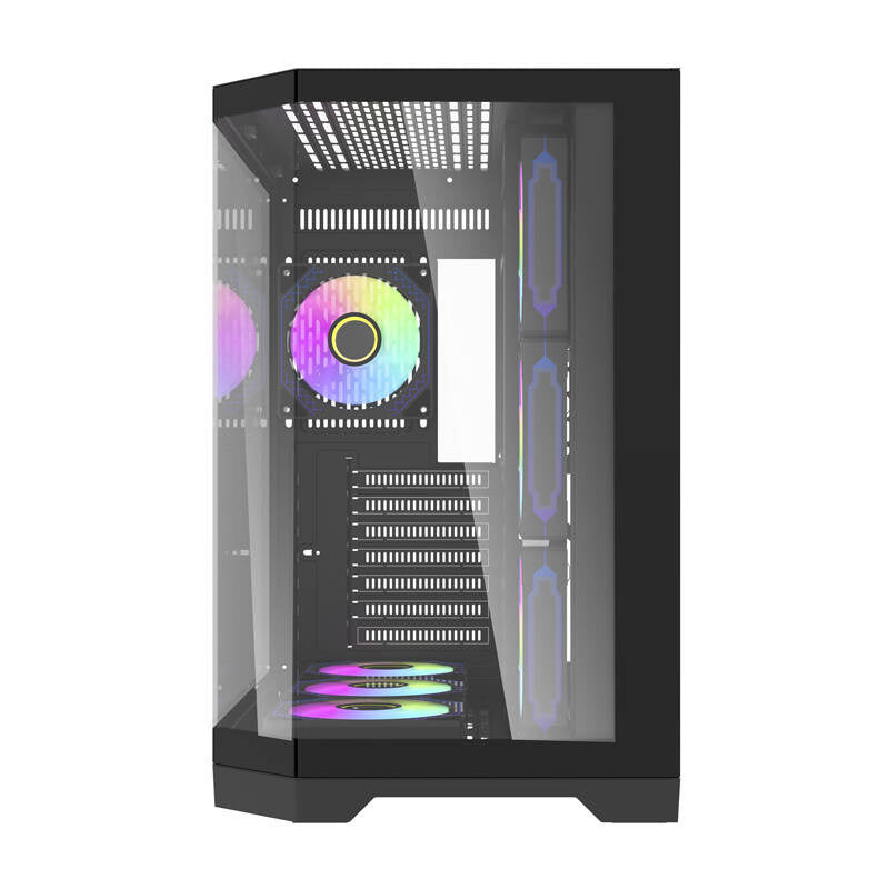 Darkflash FT418 PRO PC-kabinet + 7 aRGB-blæsere (sort)