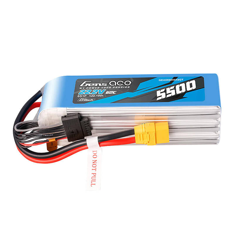 Gens Ace G-Tech 5500mAh 22.2V 60C 6S1P LiPo-batteri med XT90-stik