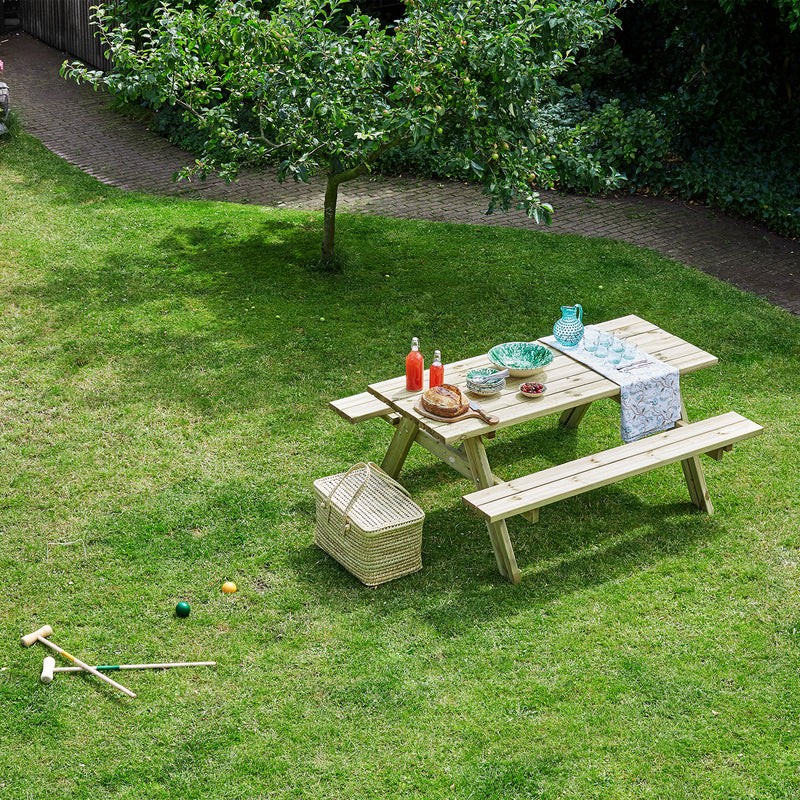 AXI Julie Picnicbord i træ Classic 177 x 154 cm - Natur