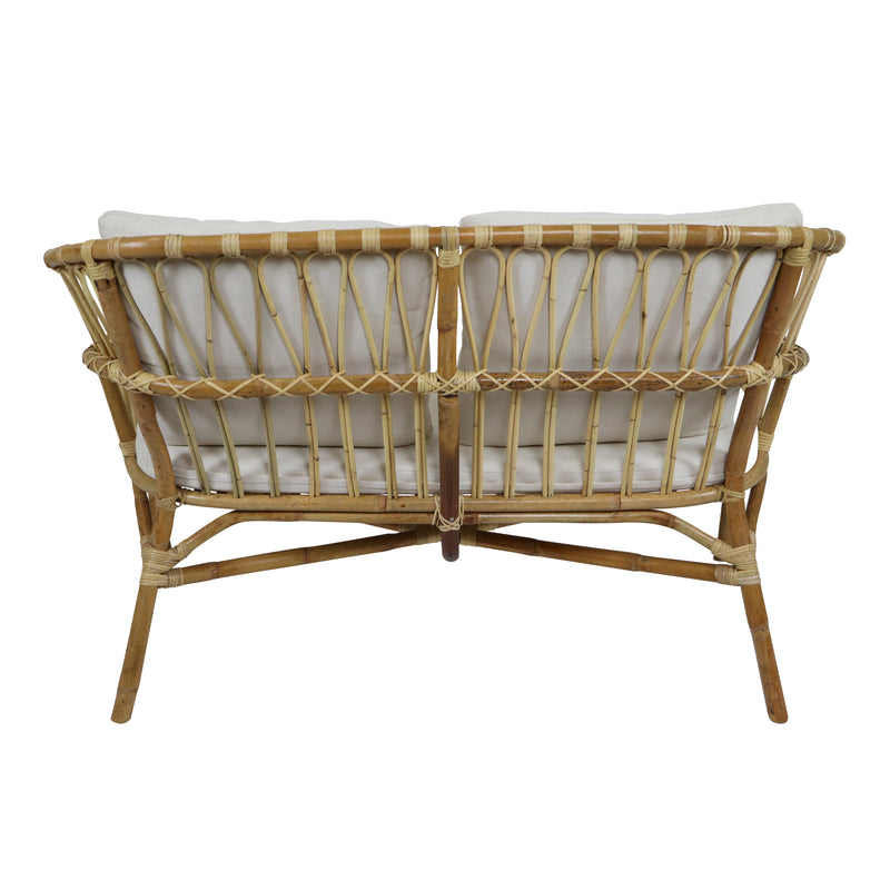 AXI Mary Rattan Loungesæt – 4 dele med sofa, bord og 2 stole Natur/hvid