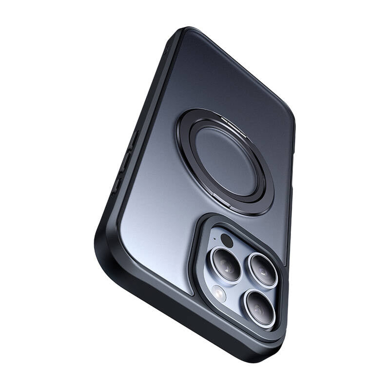 McDodo PC-4932 MagSafe-cover med stander til iPhone 16 Pro (sort)