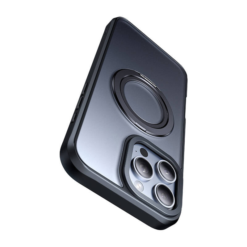 McDodo PC-4933 MagSafe-cover med stander til iPhone 16 Pro Max (sort)