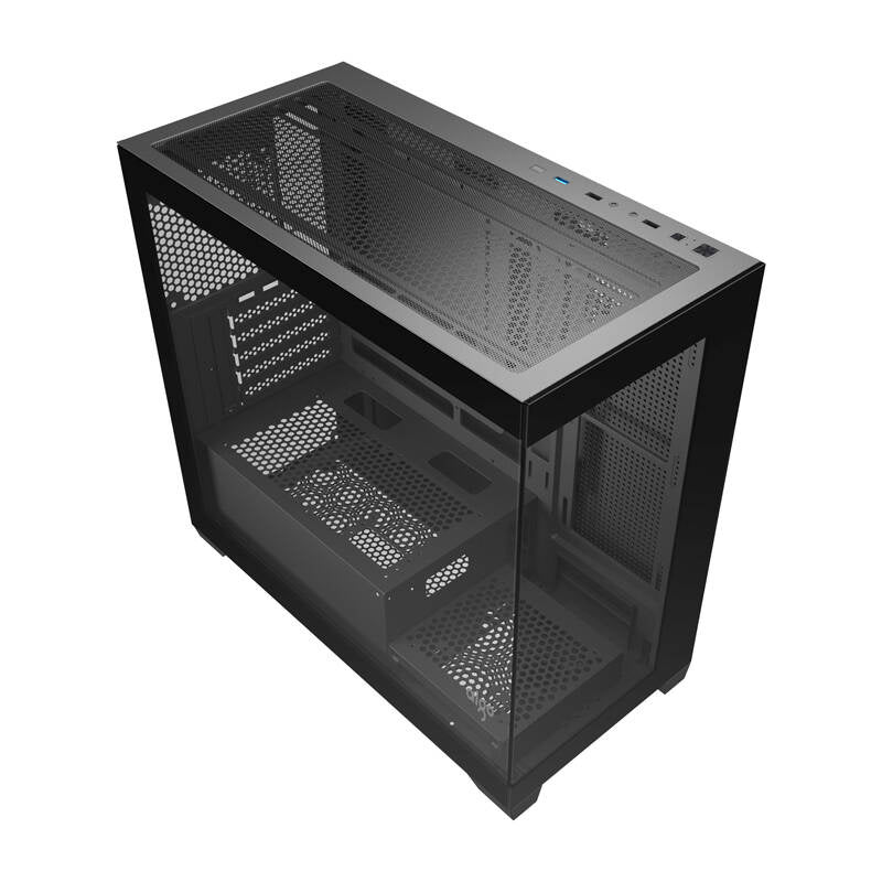 Darkflash C218M PC-kabinet + 6 ARGB-blæsere (sort)