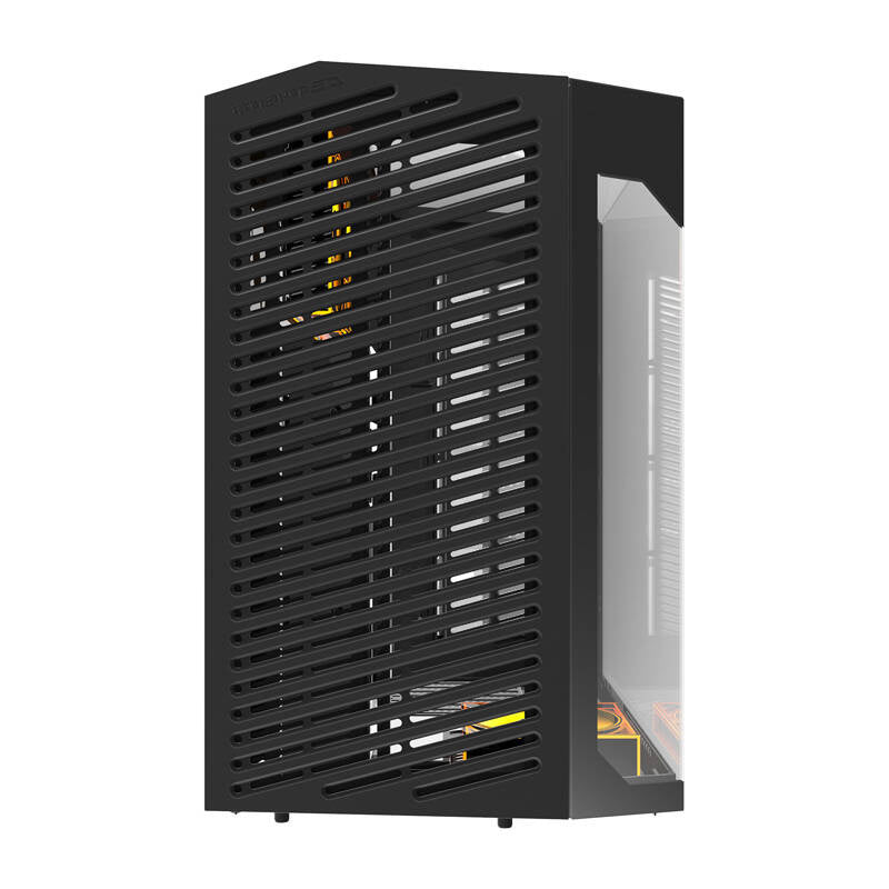 Darkflash DY470 PC-kabinet (sort) + 4 blæsere
