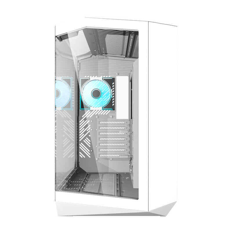 Darkflash DY470 PC-kabinet (hvid) + 4 blæsere