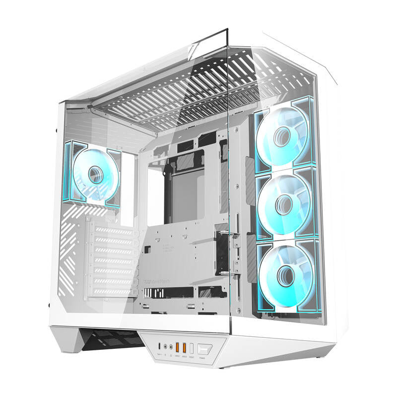 Darkflash DY470 PC-kabinet (hvid) + 4 blæsere