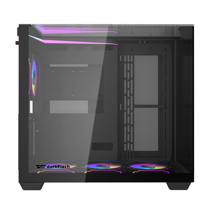 Darkflash TH285 PC-kabinet (sort) + 4 blæsere