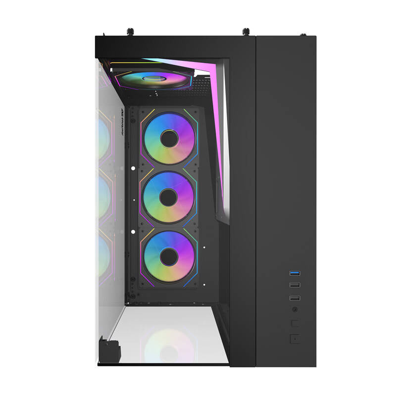 Darkflash TH285 PC-kabinet (sort) + 4 blæsere