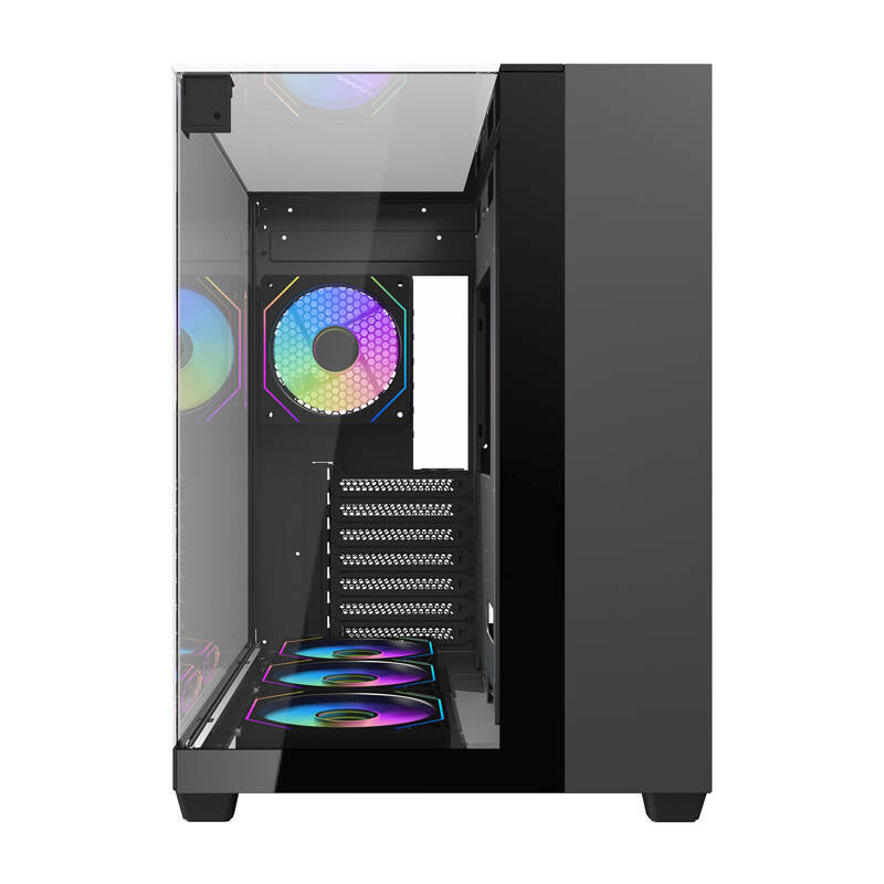 Darkflash TH285 PC-kabinet (sort) + 4 blæsere