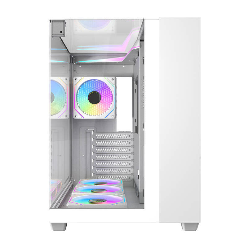 Darkflash TH285 PC-kabinet (hvid) + 4 blæsere