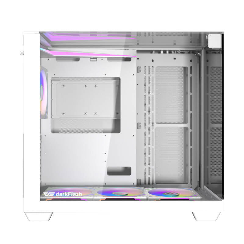 Darkflash TH285 PC-kabinet (hvid) + 4 blæsere