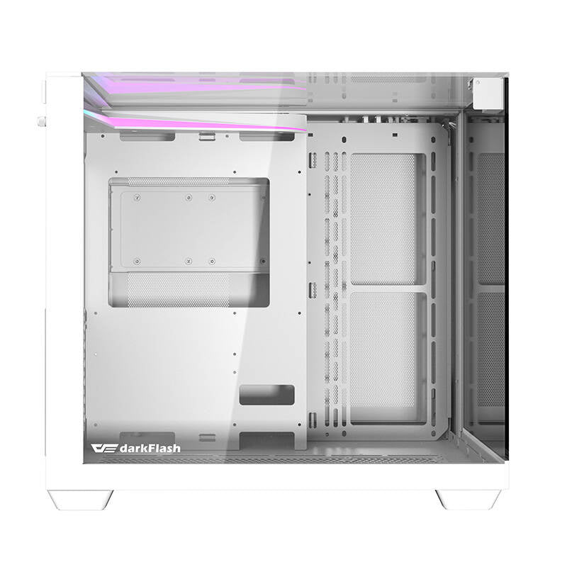 Darkflash TH285 PC-kabinet (hvid) + 4 blæsere