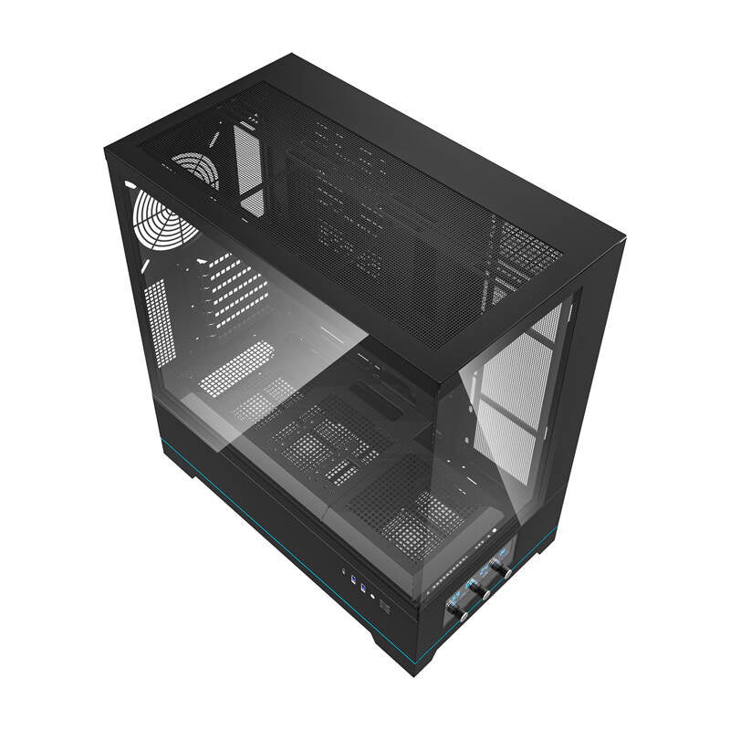 Darkflash DY451 PC-kabinet uden blæsere (sort)