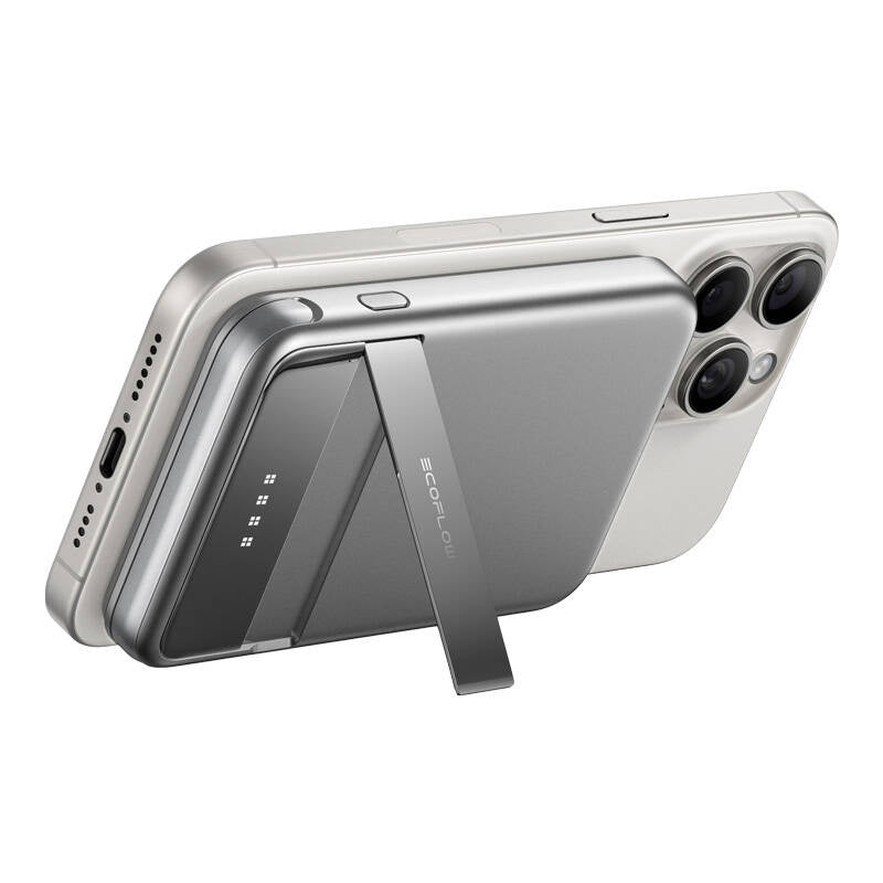 EcoFlow RAPID magnetisk powerbank, 5000 mAh (sølv)