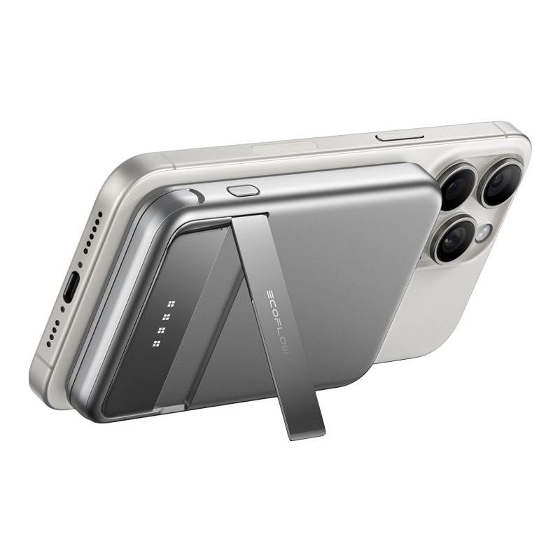 EcoFlow RAPID magnetisk powerbank, 5000 mAh (sølv)