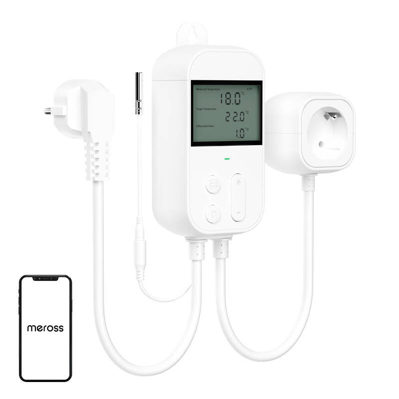 Meross MTS960HK termostatisk temperaturregulator til stikkontakt (HomeKit)