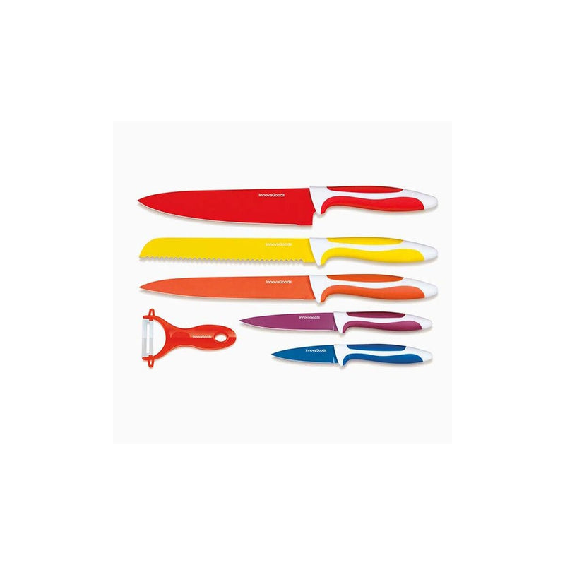Keramiske Knive og Skræller Knoolvs InnovaGoods IG114918 Rustfrit stål 6 Dele (Refurbished A)