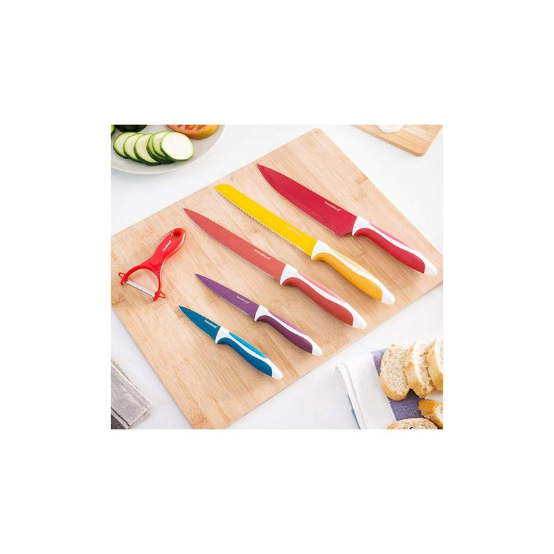 Keramiske Knive og Skræller Knoolvs InnovaGoods IG114918 Rustfrit stål 6 Dele (Refurbished B)